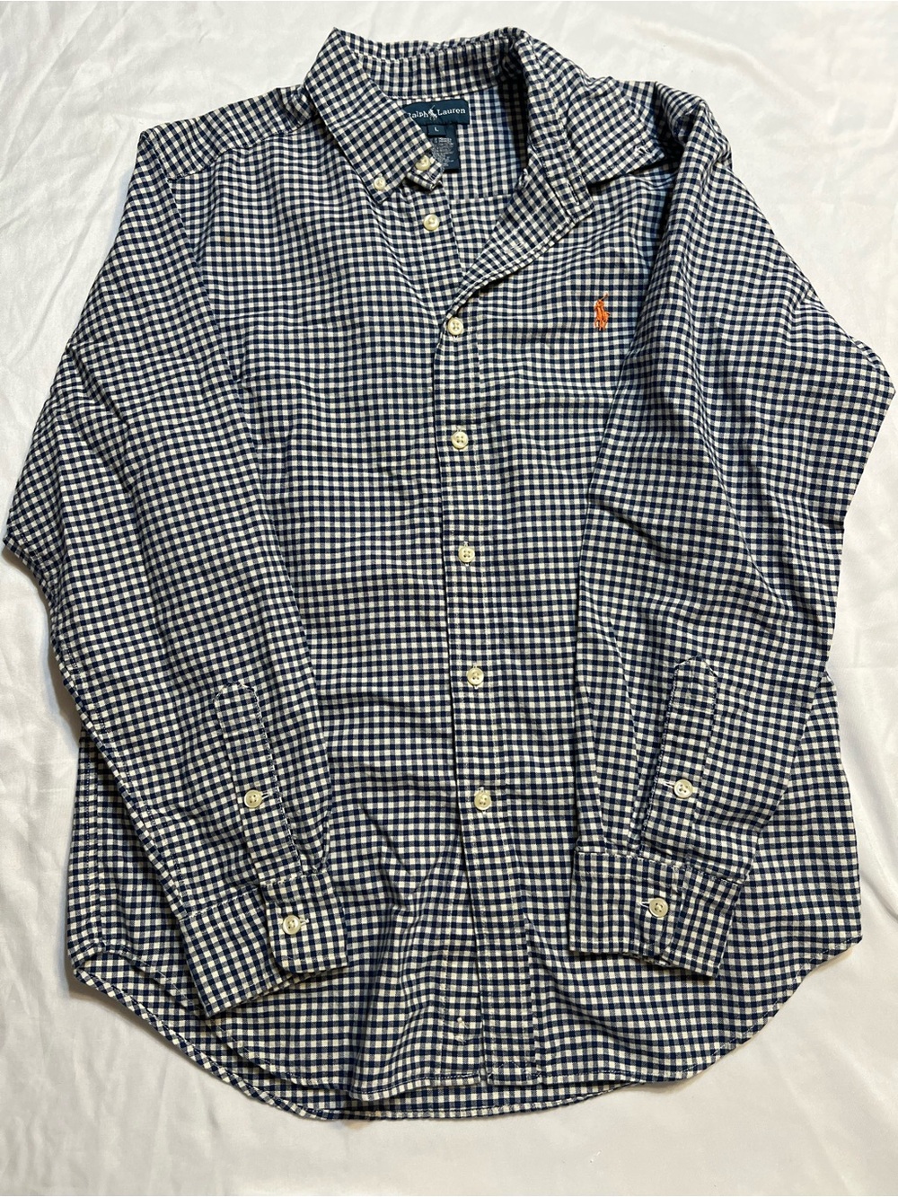 Polo by Ralph Lauren Navy & White Gingham Button-Down Shirt